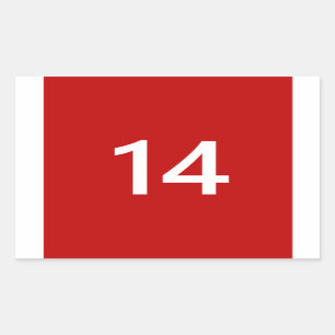 Legendary No. 14 in red and white Sticker