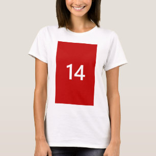 Legendary No. 14 in red and white T-Shirt