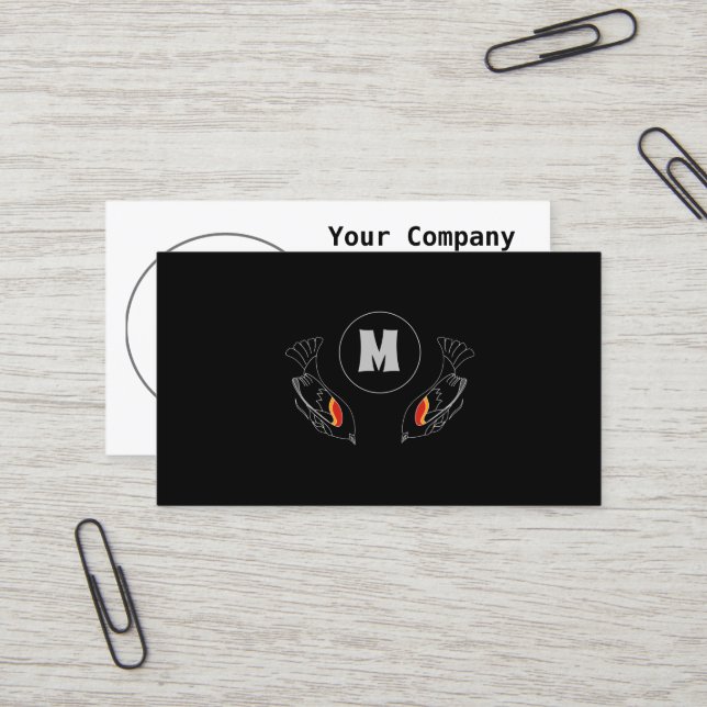 Legendary Pappa and Birdie Whisper Red Wing Bird Business Card (Front/Back In Situ)