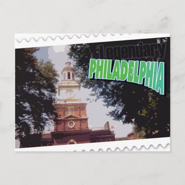 Legendary Philadelphia, Pa., postcard (Front)