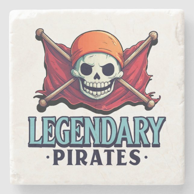 Legendary Pirates Stone Coaster (Front)