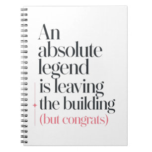 Legendary Promotion Congratulations for Coworker Notebook