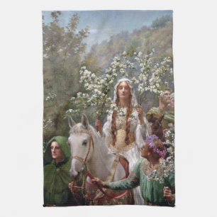 Legendary Queen Guinevere (by John Collier) Kitchen Towel