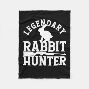 Legendary Rabbit Hunter Fleece Blanket