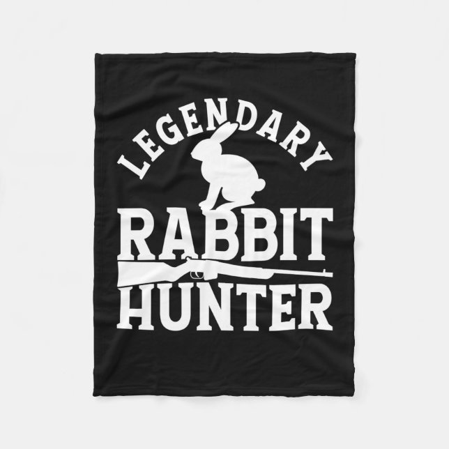 Legendary Rabbit Hunter Fleece Blanket (Front)