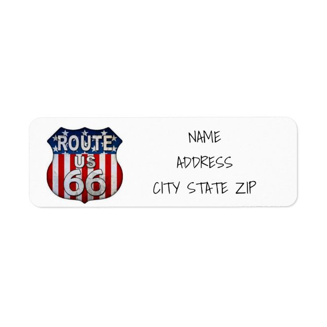 **LEGENDARY ROUTE 66** RETURN ADDRESS LABELS (Front)