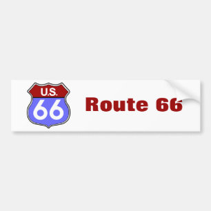 Legendary Route 66 Road Sign Bumper Sticker