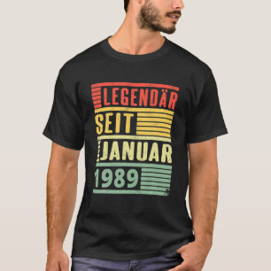 Legendary Since January 1989 32Th Birthday Vintage T-Shirt