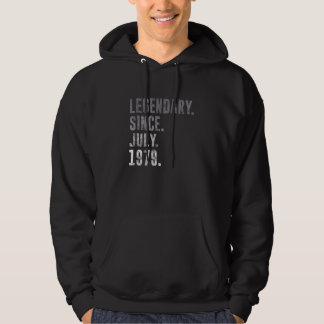 Legendary Since July 1979 43rd Birthday Vintage 19 Hoodie