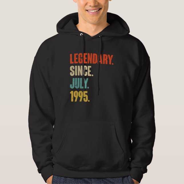 Legendary Since July 1995  27 Year Old  27th Birth Hoodie (Front)