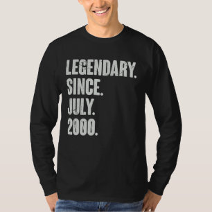 Legendary Since July 2000  22 Year Old  22nd Birth T-Shirt