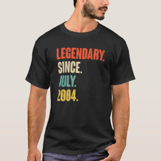 Legendary Since July 2004 18 Year Old 18th Birth T-Shirt