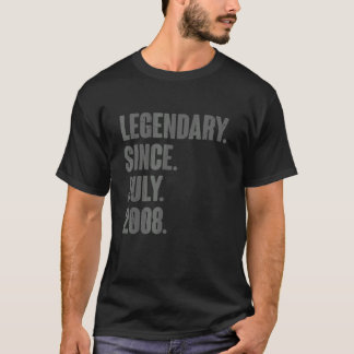 Legendary Since July 2008  14 Year Old 14th Birthd T-Shirt