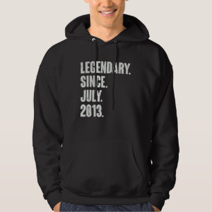 Legendary Since July 2013 9 Year Old 9th Birthda Hoodie