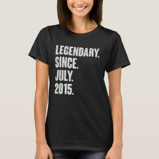 Legendary Since July 2015 7 Year Old 7th Birthda T-Shirt