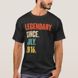 Legendary Since July 2016  6 Year Old  6th Birthda T-Shirt