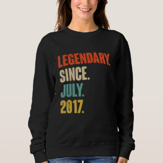 Legendary Since July 2017 5 Year Old 5th Birthda Sweatshirt