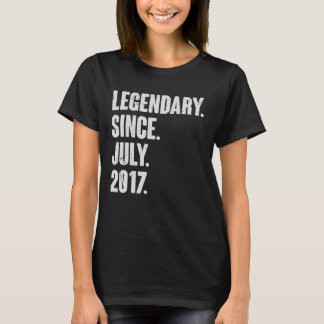 Legendary Since July 2017  5 Year Old  5th Birthda T-Shirt