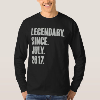 Legendary Since July 2017 5 Year Old 5th Birthda T-Shirt