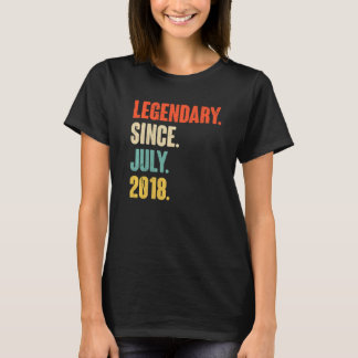 Legendary Since July 2018  4 Year Old  4th Birthda T-Shirt