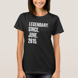 Legendary Since June 2015 7 Year Old 7th Birthda T-Shirt