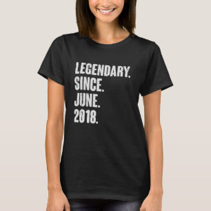Legendary Since June 2018 4 Year Old 4th Birthda T-Shirt
