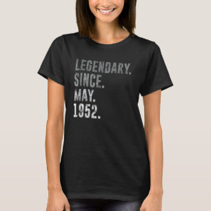 Legendary Since May 1952 70th Birthday Vintage 195 T-Shirt