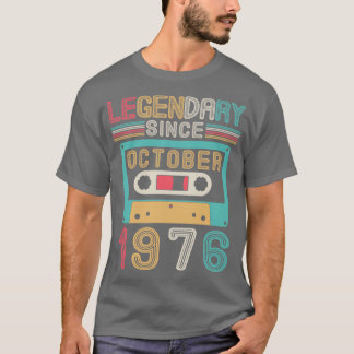 Legendary Since October 1976 Happy Birthday 44 Yea T-Shirt