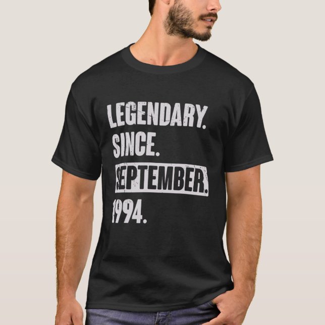 Legendary Since September 1994  28 Year Old 28th B T-Shirt (Front)