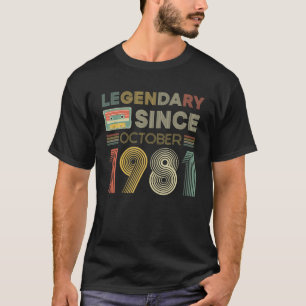 Legendary Since Tape October 1980 40Th Birthday T-Shirt