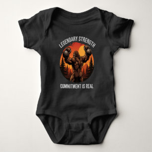 Legendary Strength Commitment Is Real Gym Life Baby Bodysuit