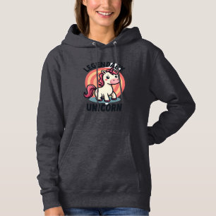 Legendary Unicorn Vintage Retro Cartoon Vector Des Hoodie
