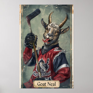 Legendary Upper Deck Hockey Player Goat Poster
