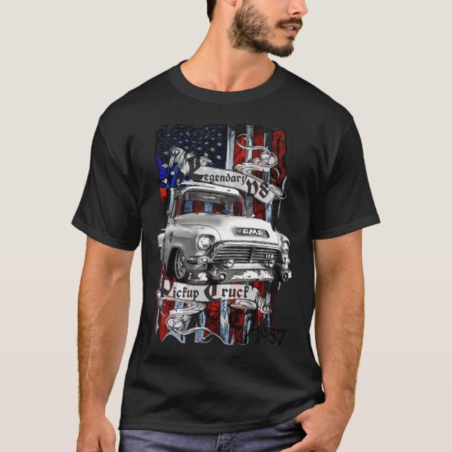 Legendary V8 Pickup Truck CJ 1957  T-Shirt (Front)