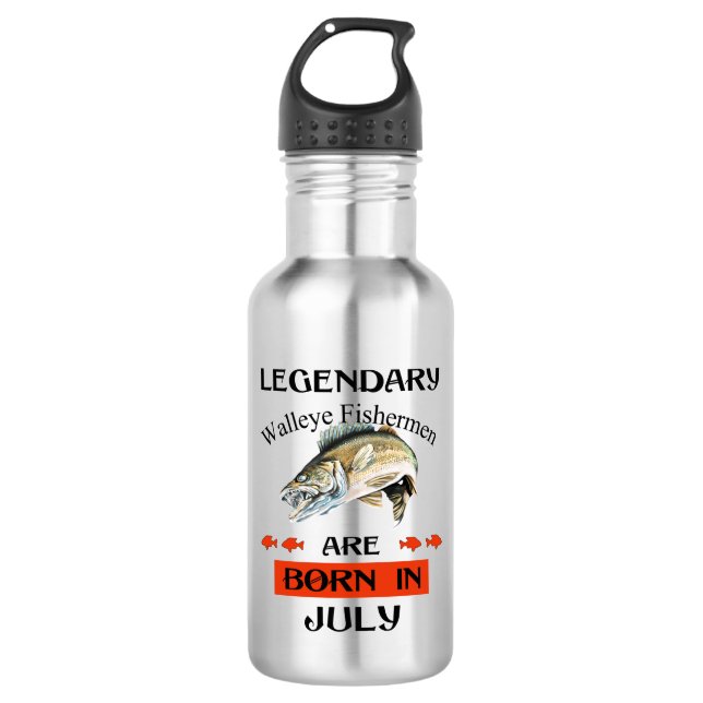 Legendary Walleye Fishermen Are Born in July 532 Ml Water Bottle (Front)