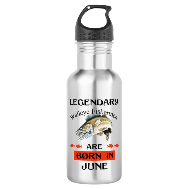 Legendary Walleye Fishermen Are Born in June 532 Ml Water Bottle (Front)