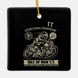 Legendary With Motorcycle Racing Art Gift Ceramic Ornament