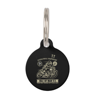 Legendary With Motorcycle Racing Art Gift Pet Tag