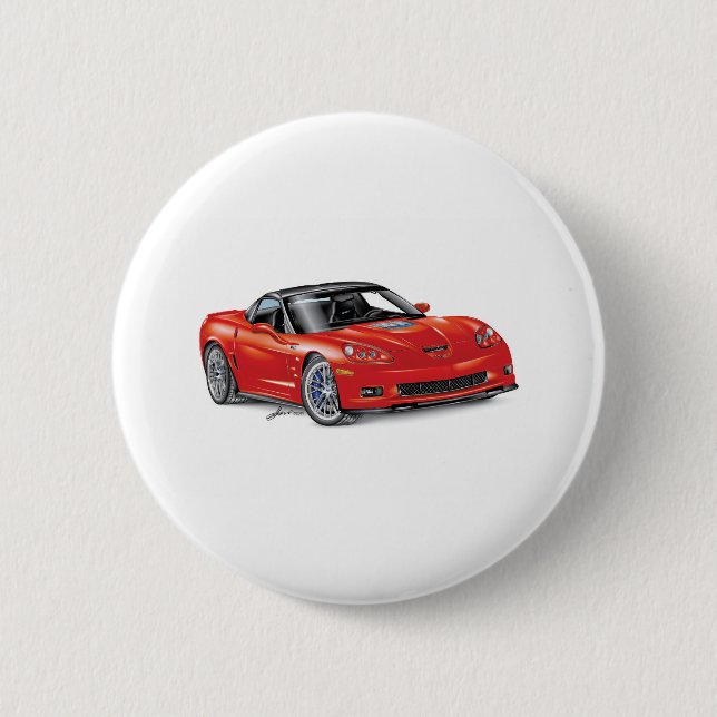 LEGENDARY Z-R-ONE AUTOMOBILE ART 2 INCH ROUND BUTTON (Front)