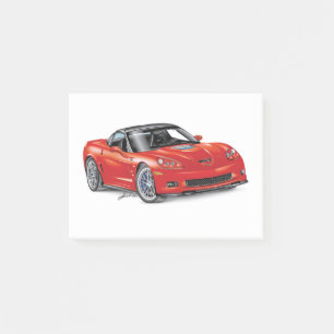 LEGENDARY Z-R-ONE AUTOMOBILE ART POST-IT NOTES