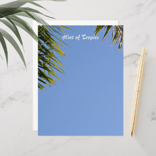 Légende Palmiers tropicaux Sky Blue papier à morce