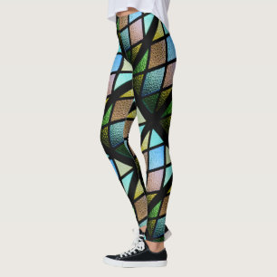 Légendes en verre tendu - Leggings Motifs géométri