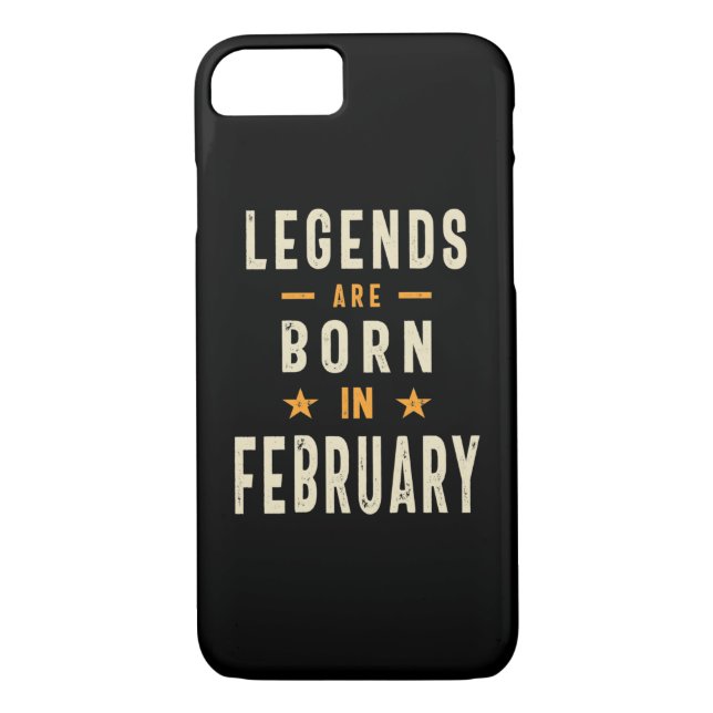 Legends are Born in February - February Birthday Case-Mate iPhone Case (Back)