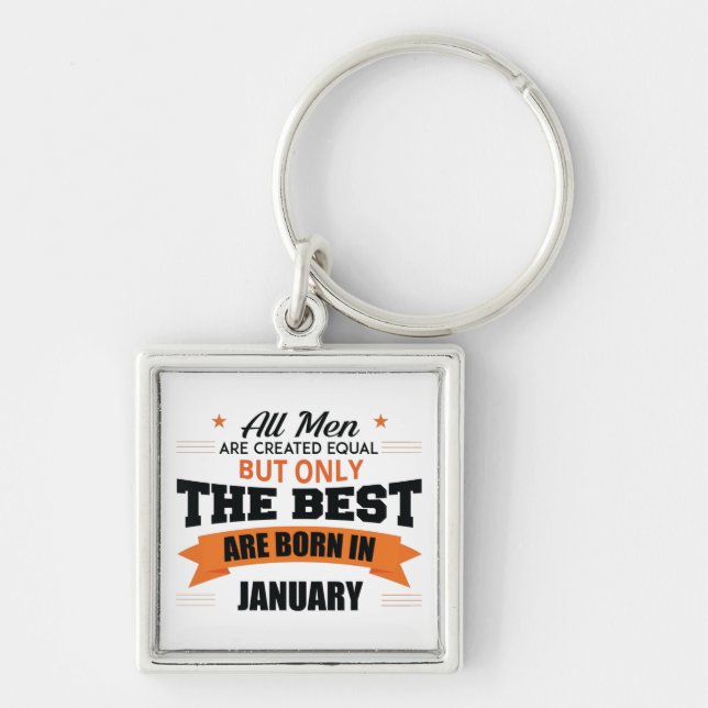 Legends Are Born In January Keychain (Front)