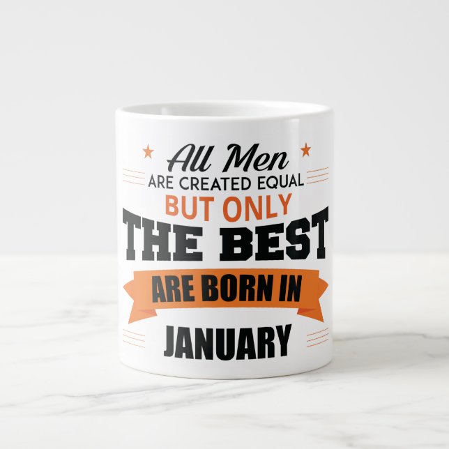 Legends Are Born In January Large Coffee Mug (Front)