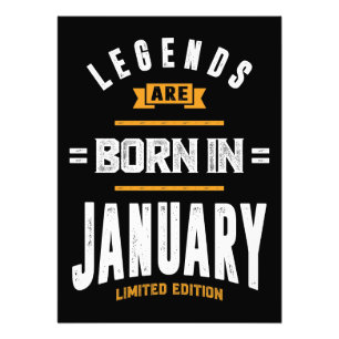Legends Are Born In January Photo Print