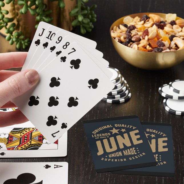 Legends Are Born in June Original Quality Playing Cards (Creator Uploaded)