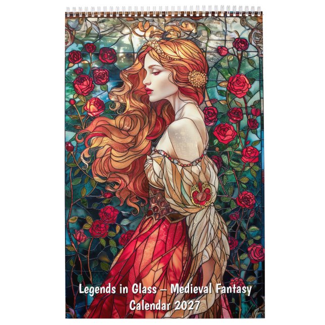 Legends in Glass – Medieval Fantasy Calendar (Cover)