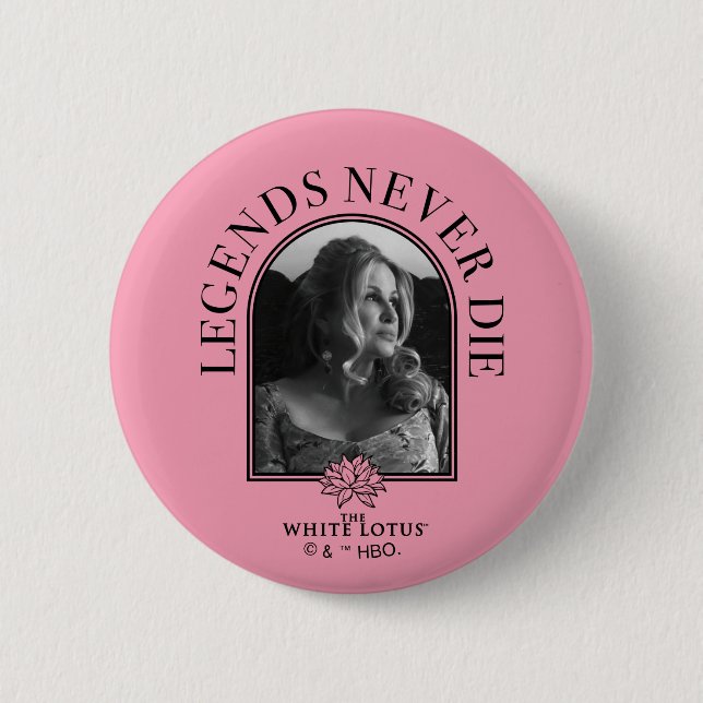 Legends Never Die - The White Lotus 2 Inch Round Button (Front)