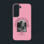 Legends Never Die - The White Lotus Samsung Galaxy Case<br><div class="desc">Celebrate the iconic spirit of The White Lotus with this officially licensed "Legends Never Die" design. Featuring a striking black-and-white Tanya McQuoid portrait framed by bold typography and accented with a delicate pink lotus, this artwork captures timeless elegance and undeniable charisma. Perfect for fans who want to honour unforgettable characters...</div>